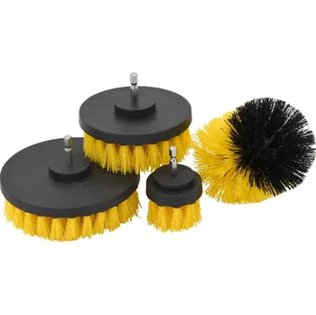 Čistič plastových dílů Kartáče sada 4ks 1/4" nástavec