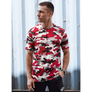 Pánské tričko Pánské tričko maskáčový vzor RX5588 Barva: Červená, Velikost: L