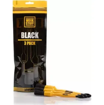 Mycí kartáč na vozidlo Sada zodolněných detailingových štětců Detailing Brush Black 3-pack na kola Work Stuff