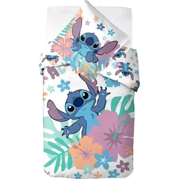 Povlečení Carbotex • Dětské bavlněné ložní povlečení Lilo & Stitch - motiv Aloha - 100% bavlna - 70 x 90 cm + 140 x 200 cm