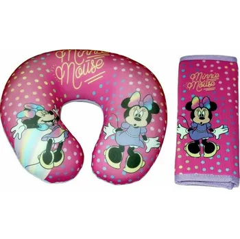 Dekorativní polštářek Cestovní polštářek + potah na pás Minnie