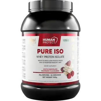 Protein Human Protect Pure ISO, Bílá čokoláda a malina, 900 g