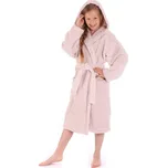 Dětský župan s kapucí Athena světle oříšková - 152