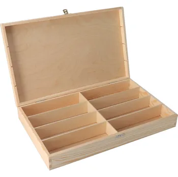 Dárková krabička Dřevěná krabička s 8 přihrádkami