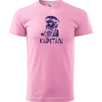 Pánské tričko DOBRÝ TRIKO Pánské tričko s potiskem Kapitán Velikost: XS, Barva: Růžová