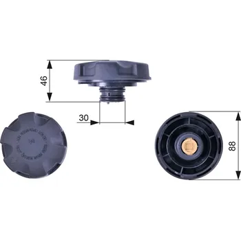 Chladič motoru Uzavírací víčko, nádoba chladiva GATES RC241