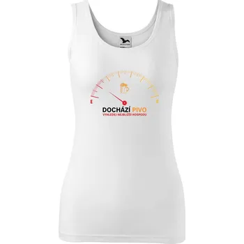Dámské tričko DOBRÝ TRIKO Dámské tílko s potiskem Dochází pivo Velikost: L, Barva: Bílá