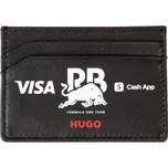 Kožené pouzdro na karty HUGO - Visa Cash App RB černé