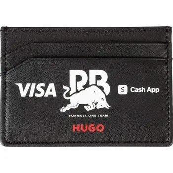 Obal na doklad Kožené pouzdro na karty HUGO - Visa Cash App RB černé