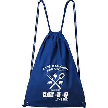 Městský batoh DOBRÝ TRIKO Bavlněný batoh BAR-B-Q Barva: Královsky modrá