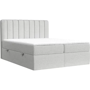 Postel Maison de Rêve Šedobéžová čalouněná postel boxspring SKYFALL 200 x 200 cm