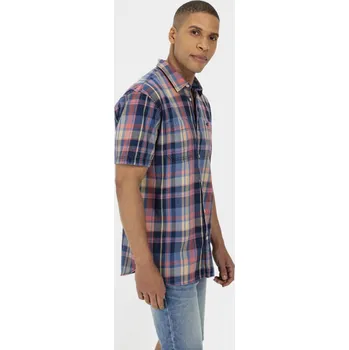 Pánská košile KOŠILE CAMEL ACTIVE SHORTSLEEVE SHIRT FADED RED