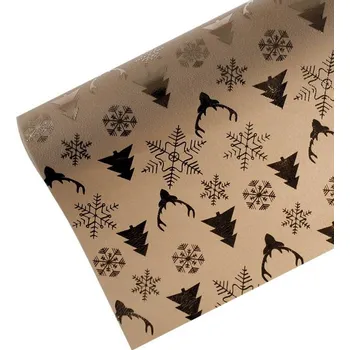 ubrus Běhoun na stůl plyšový 28cmx2,7m, nude