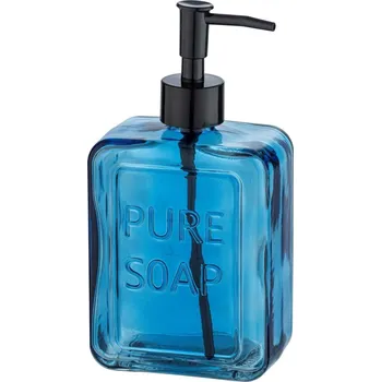 Dezinfekce Dávkovač mýdla Wenko PURE 550 ml skleněný modrý