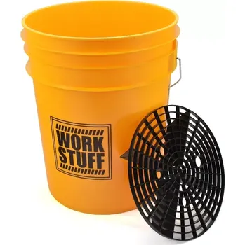 Mycí kartáč na vozidlo Work Stuff Wash Bucket + Grit Guard detailingový kbelík s vložkou 20 L