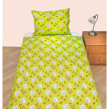 Povlečení Povlečení dětské bavlna malá postýlka Slůně zelené