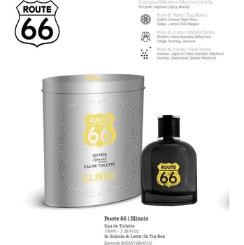 Pánský parfém ROUTE 66 Illinois Toaletní voda 100ML (SPECIAL EDITION v kovové krabici)