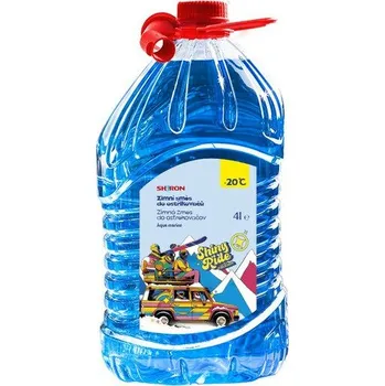 Náplň do chladiče a ostřikovače Zimní kapalina do ostřikovačů -20°C 4l SHERON Shiny Ride Aqua marine s nálevkou