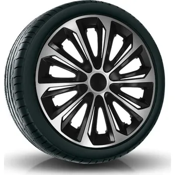 Středová krytka kola Kryty kol 15" STRONG DUO stříbrné - 4 ks