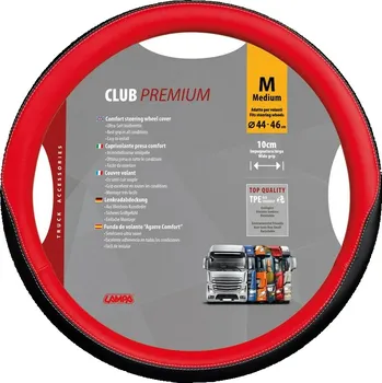 Potah na volant Potah volantu CLUB PREMIUM Skeentex červený - M 44 - 46 cm