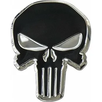 Samolepicí dekorace na vozidlo Samolepící dekory - Lebka černá aluminium