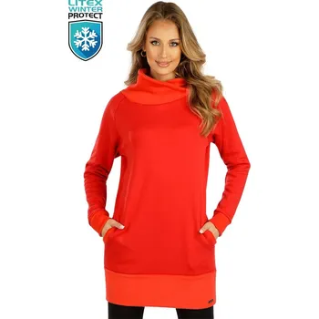 Dámská móda Dámské teplé mikinové šaty LITEX červené M