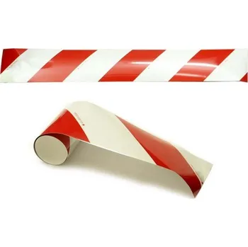 Výstražný trojúhelník Samolepící páska reflexní červenobílá 14x100cm (2ks)