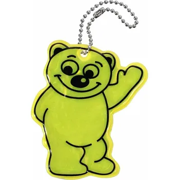 Přívěšek reflexní BEAR - žlutý