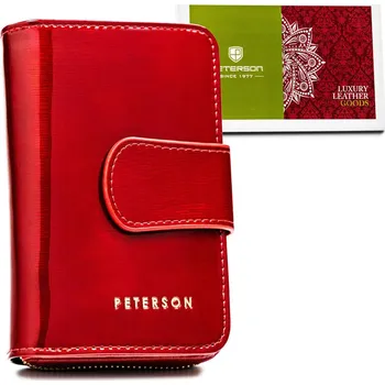 dámská peněženka z lakované kůže na patentku Barva: Červená