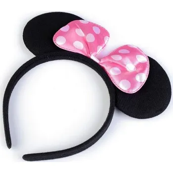 Karnevalový kostým Uši s mašlí - na čelence Barva: růžová