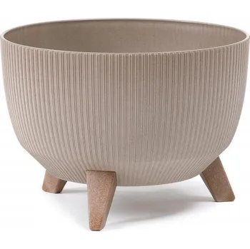 Květináč Květináč LAMELA Květináč ROMA ECO COFFEE, průměr 47cm, mísa na nožkách, jumper, latte