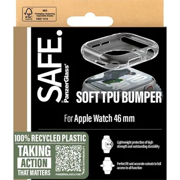 Mobilní telefon Ochranný kryt na hodinky PanzerGlass SAFE Apple Watch 10 46mm bumper čirý rámeček