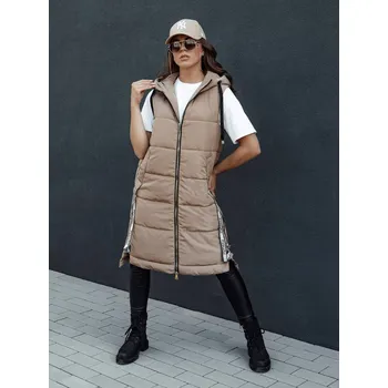 Dámská vesta Dámská prošívaná vesta SKYLER TY4503 Barva: Světle Hnědá, Velikost: L