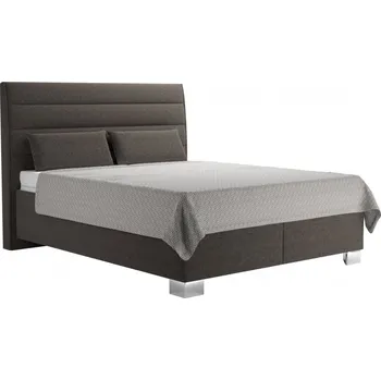 Postel BLANAŘ Manželská postel Brigita 160x200 tmavě šedá, bez matrace