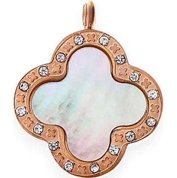 Přívěsek MPM Dámský ocelový rose gold nerezový přívěsek Niveta - růžově pozlacený SPD.6691