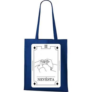 Nákupní taška DOBRÝ TRIKO Bavlněná taška s potiskem Nevěsta tarot Barva: Královsky modrá