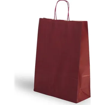 Dárková taška Papírová taška vínová - kroucené ucho