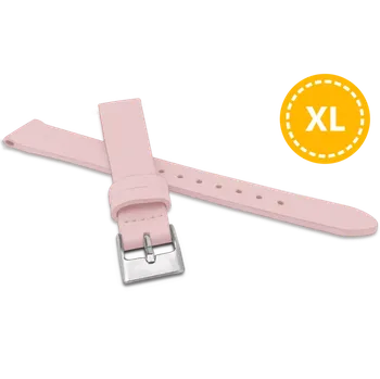 Řemínek na hodinky MINET XL Prodloužený růžový řemínek z luxusní kůže Top Grain - 16 - XL MSSXP16 SKLAD