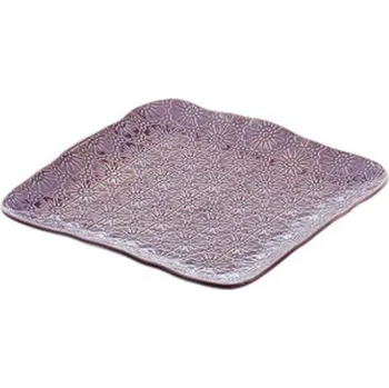 Keramický tác se vzorem, fialový