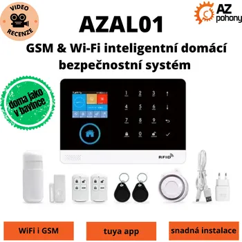 Sada domovního alarmu AZAL01 - GSM &amp; Wi-Fi inteligentní domácí bezpečnostní systém