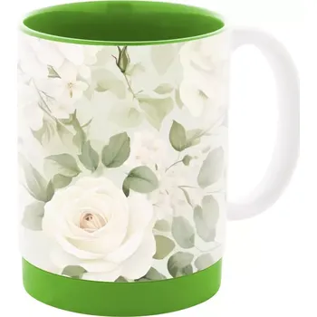 MultiColour Plus hrnek na sublimaci - zelená / bílá - AP862012-07