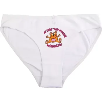 Kalhotky Méďa - Vtipné kalhotky XXL klas_bílá