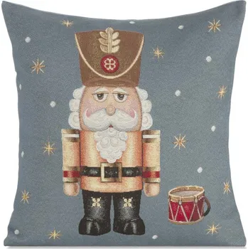 Povlak na polštářek Gobelínový povlak na polštář, vánoční figurka voják, 45x45 cm