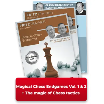 Šachy ChessBase Magic of Chess Tactics Vol. 1 & 2 + Magical Chess Endgames, Karsten Müller - verze ke stažení (anglicky, německy)