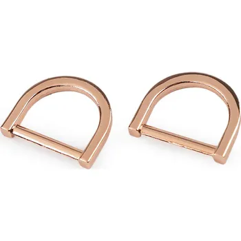 Polokroužek na textil a doplňky šíře 20 mm, barva 3 růžové zlato