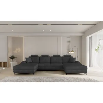 Sedací souprava Rozkládací rohová sedačka MEGAN U šedá