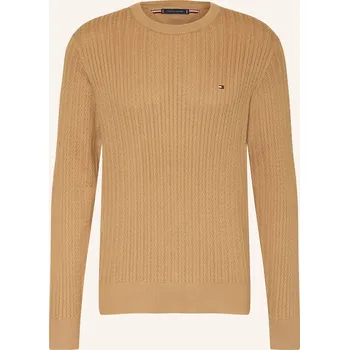 Pánské oblečení Tommy Hilfiger Pánský Svetr, koňaková, XXL