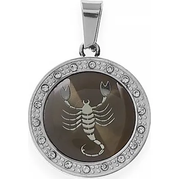 Souprava šperků MPM Unisex ocelový nerezový přívěsek Štír 5859 - stříbrné barvy znamení