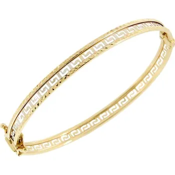 Náramek Lillian Vassago Pevný náramek s řeckým vzorem v kombinovaném zlatě LLV31-GB050