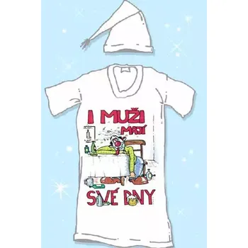 Žertovný předmět Noční košile – I muži mají své dny XXL bílá